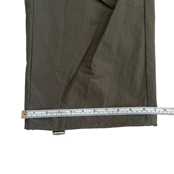 BY.DYLN Cargo Wide Leg Pants Green‎ Small Utility Streetwear Gorpcore Nylon - Picture 10 of 10